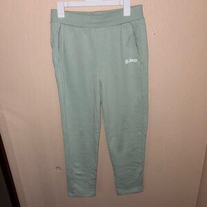 Green Jeep retro joggers with pockets & adjustable string casual 90s sweatpants